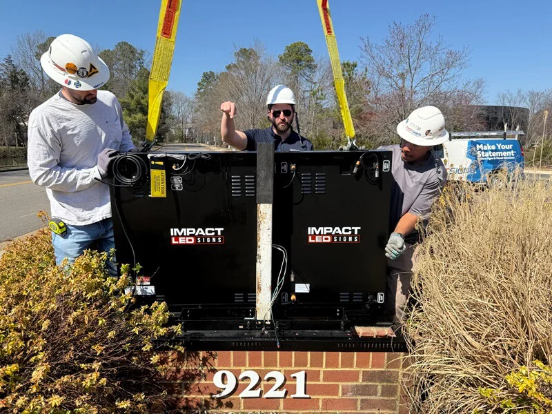 An image of Garrett and the team installing a product.